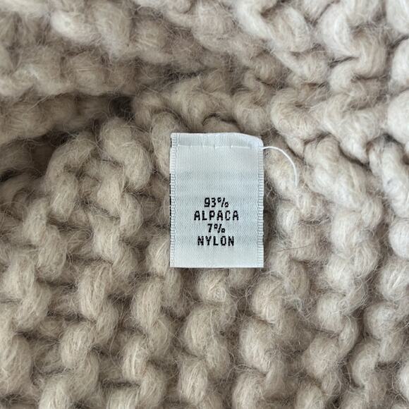 Callina Alpaca Wool Cable Knit Sweater Cream Color Size Small/Medium - Picture 11 of 12